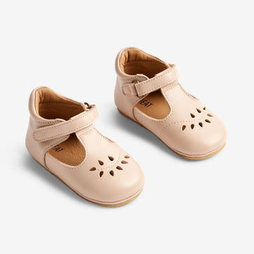 Wheat Footwear Adele Mary Jane Indoor Shoe | Baby Indoor Shoes 9009 beige rose