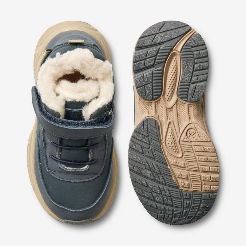 Wheat Footwear Astoni Velcro Tex Winter Footwear 1432 navy