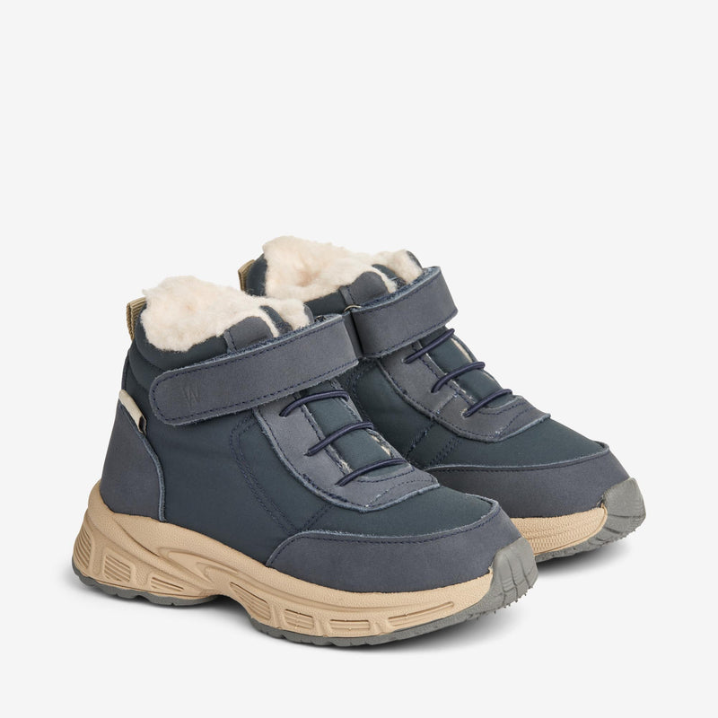 Wheat Footwear Astoni Velcro Tex Winter Footwear 1432 navy