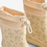 Wheat Footwear Barefoot Rubber Boot Zerro Rubber Boot 9632 barely apricot flowers