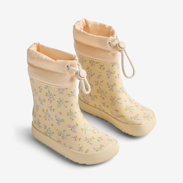 Wheat Footwear Barefoot Rubber Boot Zerro Rubber Boot 9632 barely apricot flowers