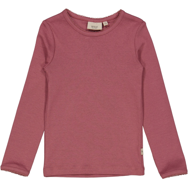 Wheat Main Basic Girl T-Shirt LS Jersey Tops and T-Shirts 2110 rose brown