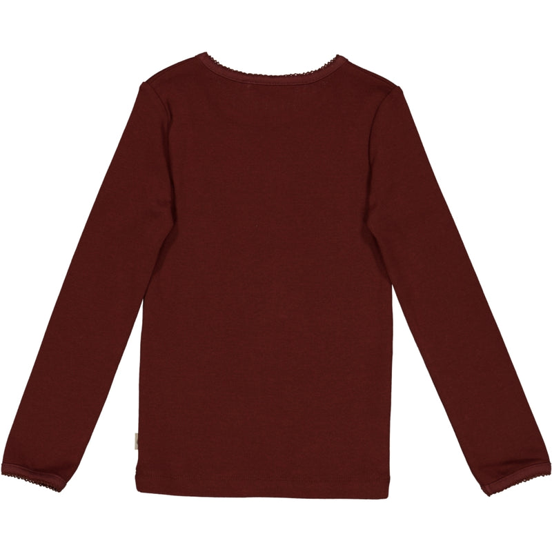 Wheat Main Basic Girl T-Shirt LS Jersey Tops and T-Shirts 2750 maroon