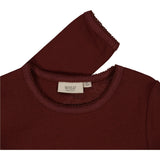 Wheat Main Basic Girl T-Shirt LS Jersey Tops and T-Shirts 2750 maroon