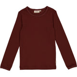Wheat Main Basic Girl T-Shirt LS Jersey Tops and T-Shirts 2750 maroon