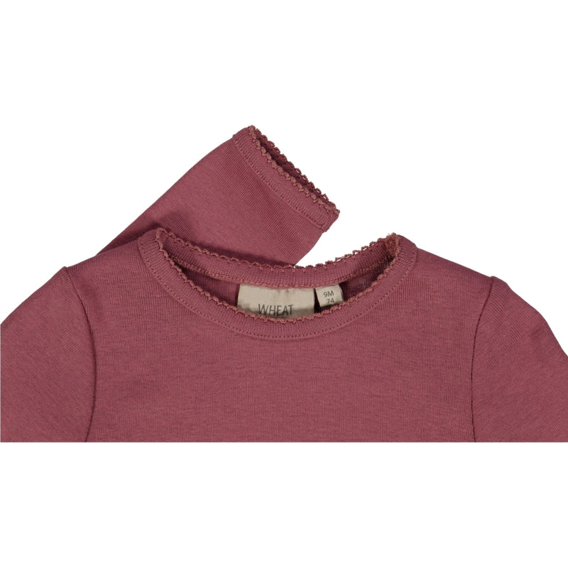 Wheat Main Basic Girl T-Shirt LS Jersey Tops and T-Shirts 2110 rose brown