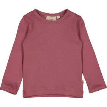 Wheat Main Basic Girl T-Shirt LS Jersey Tops and T-Shirts 2110 rose brown