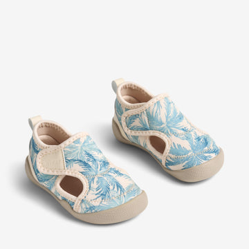 Wheat Footwear Beach Shoe Swirl Swimwear 2527 palm blue