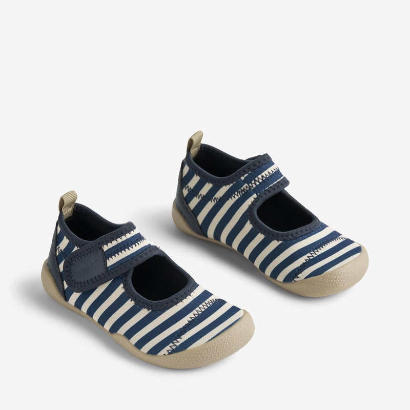Wheat Footwear Beach Shoe Wavey Swimwear 1325 indigo stripe