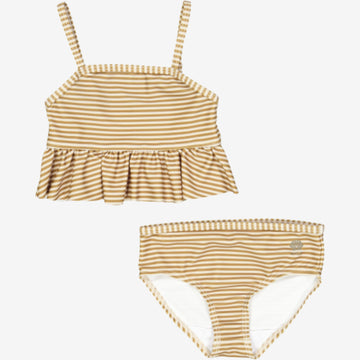 Wheat Main Bikini Lærke Swimwear 5096 golden green stripe