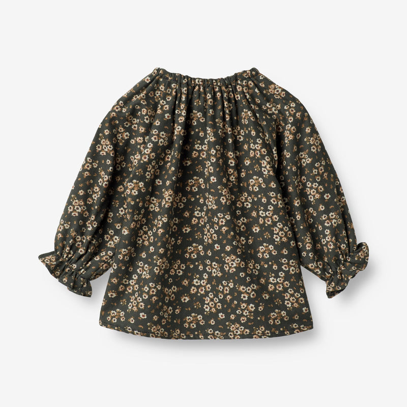 Wheat Main Blouse Nicoline | Baby Shirts and Blouses 0027 black coal flowers