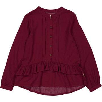 Wheat Main Blouse Peggy Shirts and Blouses 2390 red plum