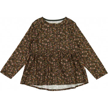 Wheat Main Blouse Petrine Shirts and Blouses 4024 dark army flowers