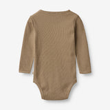 Wheat Main Body Berti | Baby Underwear/Bodies 3238 beige rib stripe