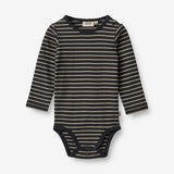 Wheat Main Body Freddie | Baby Underwear/Bodies 1433 navy stripe