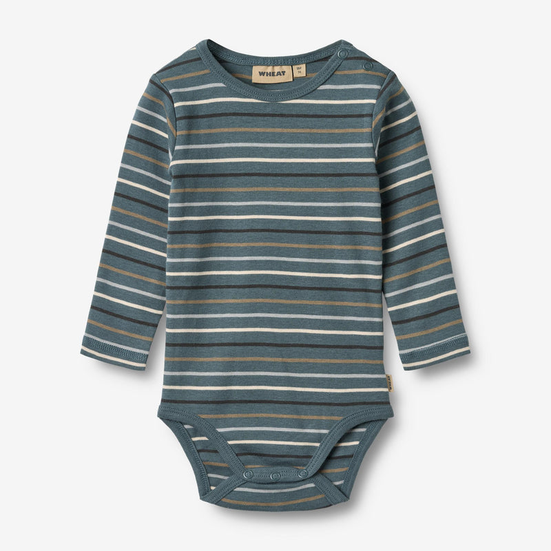 Wheat Main Body Freddie L/S Underwear/Bodies 9547 blue multi stripe
