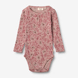 Wheat Wool Body Gatherings Wool LS | Baby Underwear/Bodies 2392 cherry flowers