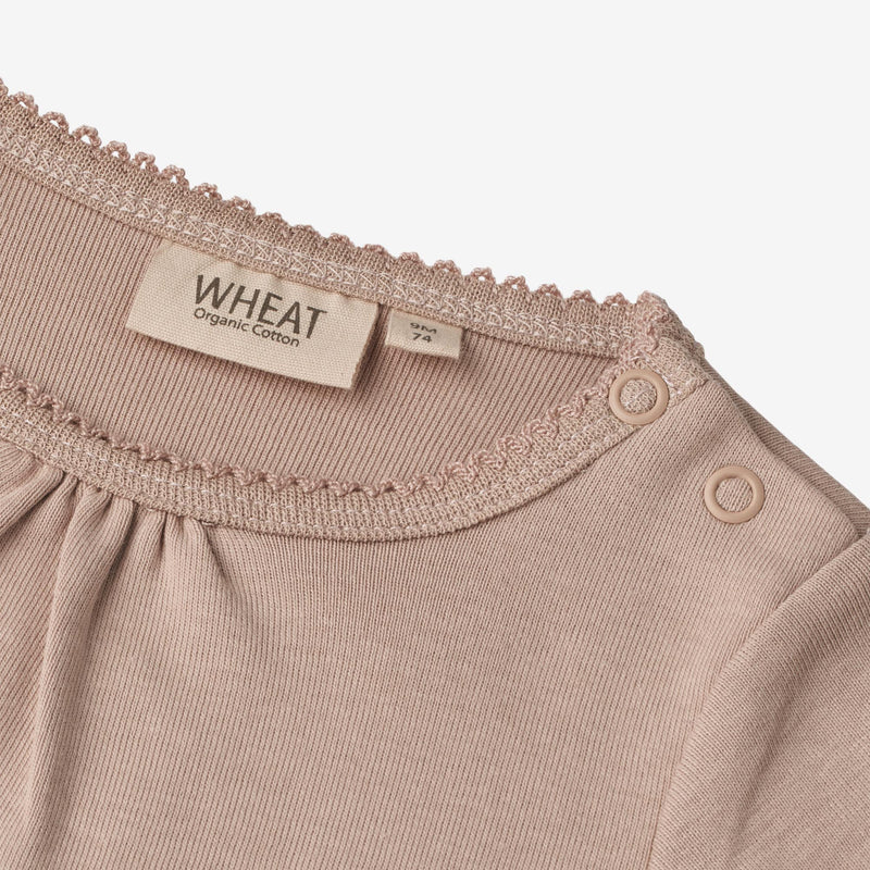 Wheat Main Body LS Roselinde | Baby Underwear/Bodies 0097 grey rose