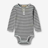 Wheat Main Body L/S Benny Underwear/Bodies 1396 soft blue stripe