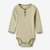 Wheat Main Body L/S Benny Underwear/Bodies 4126 sage green stripe