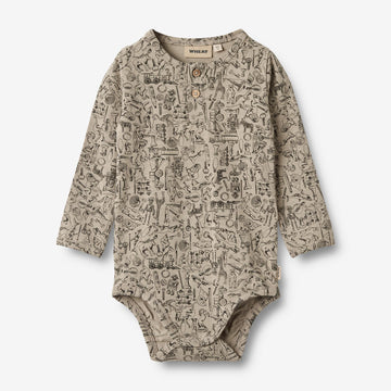 Wheat Main Body L/S Benny | Baby Underwear/Bodies 1204 treasure hunt