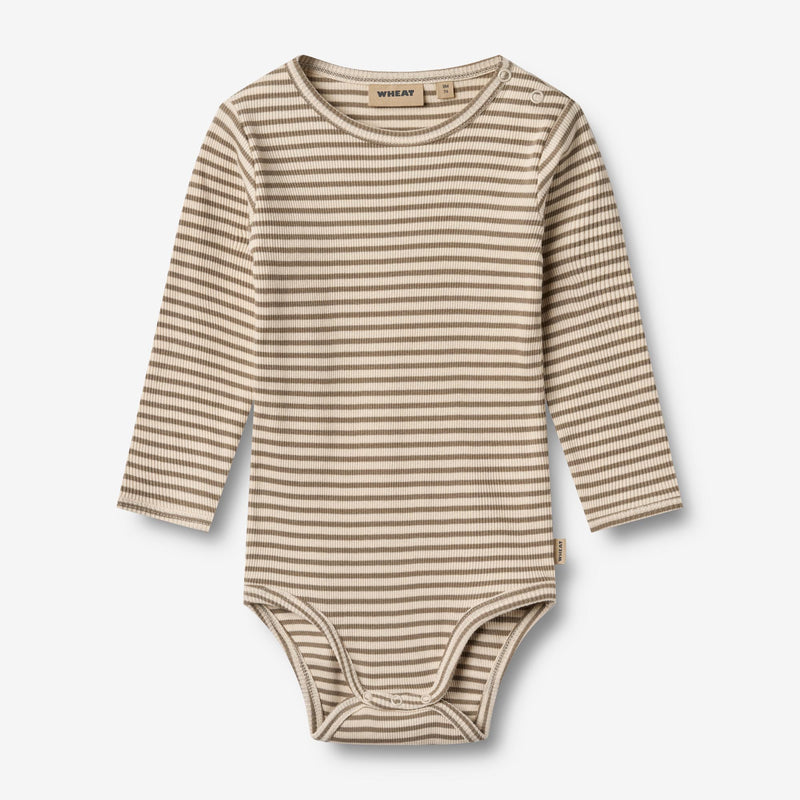 Wheat Main Body L/S Berti Underwear/Bodies 9570 stone stripe