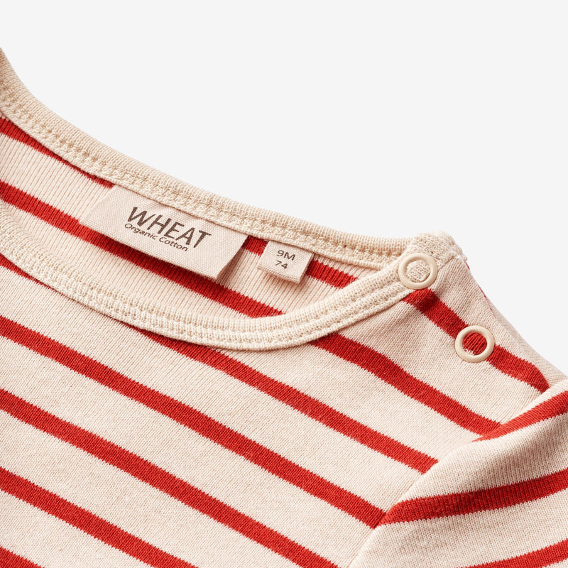 Wheat Main Body L/S Berti | Baby Underwear/Bodies 2078 red stripe