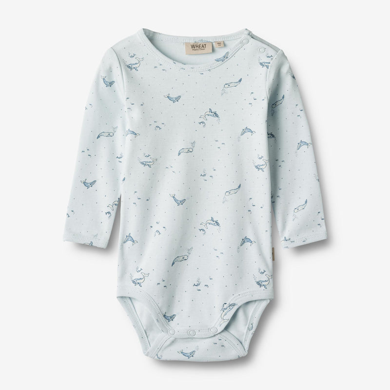 Wheat Main Body L/S Berti Underwear/Bodies 4032 light blue whales
