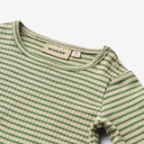 Wheat Main Body L/S Berti | Baby Underwear/Bodies 1142 elm green stripe