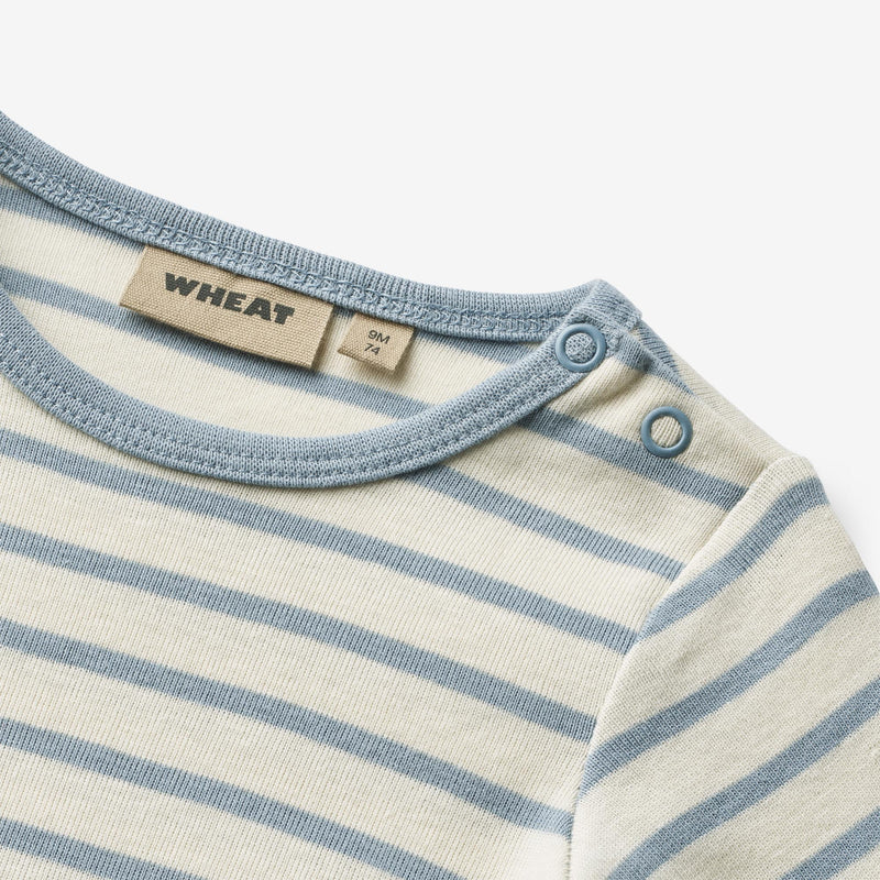 Wheat Main Body L/S Berti | Baby Underwear/Bodies 1479 shell stripe