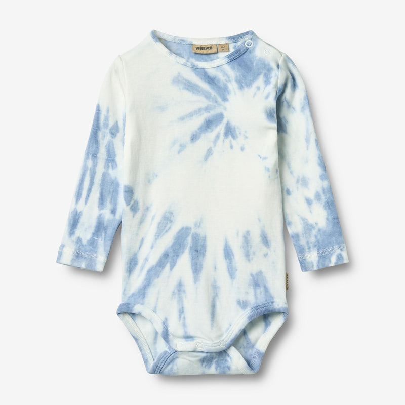 Wheat Main Body L/S Freddie Underwear/Bodies 9417 blue tie dye