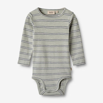 Wheat Main Body L/S Freddie Underwear/Bodies 1476 sea mist stripe