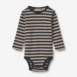 Wheat Main Body L/S Freddie Underwear/Bodies 1433 navy stripe