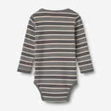Wheat Main Body L/S Freddie Underwear/Bodies 1203 stormy blue stripe