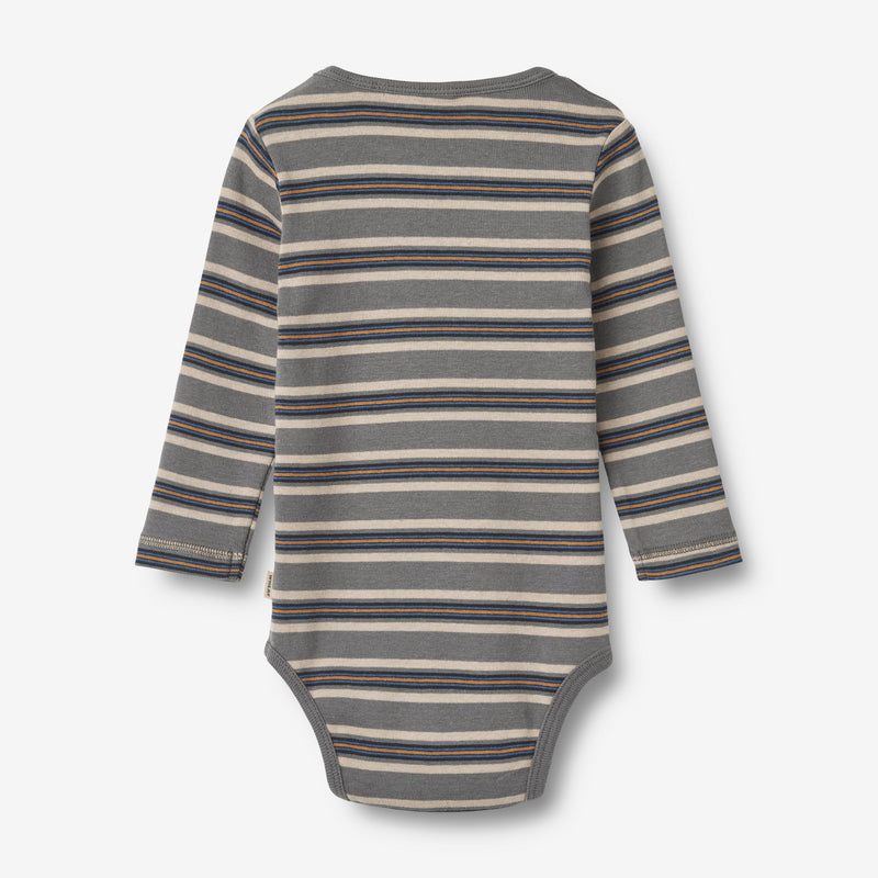 Wheat Main Body L/S Freddie Underwear/Bodies 1203 stormy blue stripe