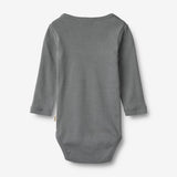 Wheat Main Body L/S Leo | Baby Underwear/Bodies 1201 stormy blue