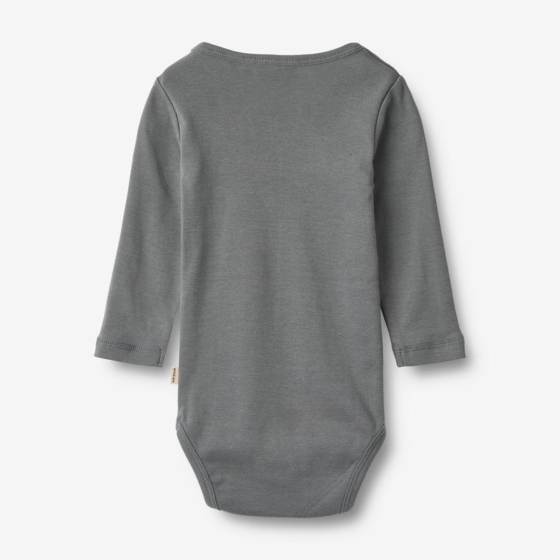 Wheat Main Body L/S Leo | Baby Underwear/Bodies 1201 stormy blue