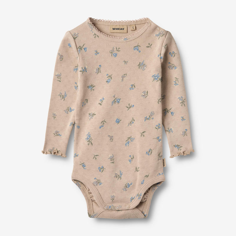 Wheat Main Body L/S Regitze Underwear/Bodies 9573 warm sand flowers