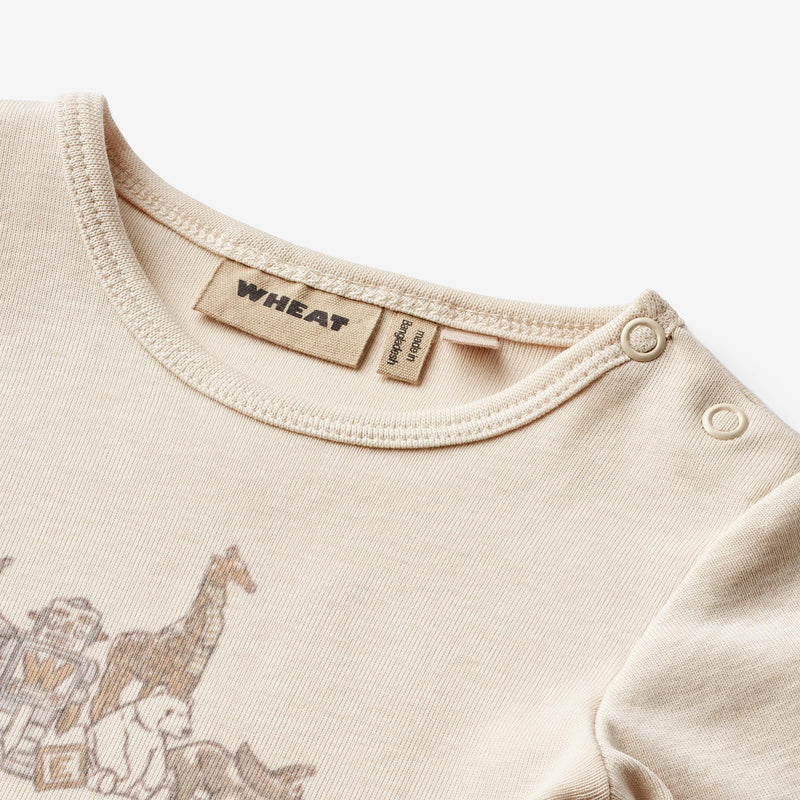Wheat Main Body L/S Robert | Baby Underwear/Bodies 3129 eggshell 