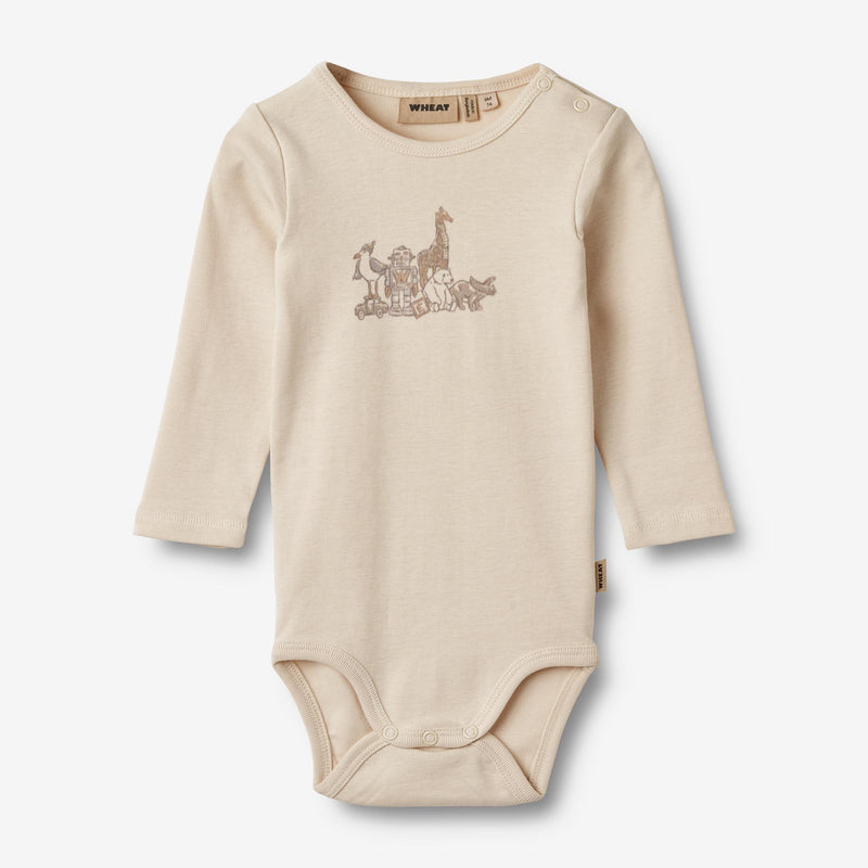 Wheat Main Body L/S Robert | Baby Underwear/Bodies 3129 eggshell 
