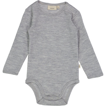 Wheat Wool Body Plain Wool LS Underwear/Bodies 0224 melange grey
