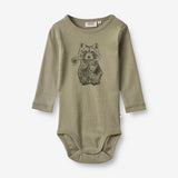 Wheat Main Body Raccoon | Baby Underwear/Bodies 4122 sage