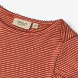 Wheat Main Body Rie | Baby Underwear/Bodies 1952 paprika stripe