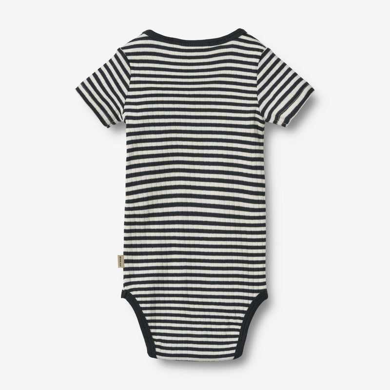 Wheat Main Body S/S Edvald Body 9432 navy rib stripe