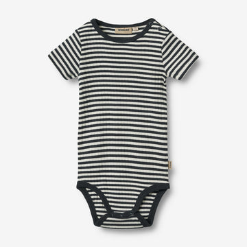 Wheat Main Body S/S Edvald Body 9432 navy rib stripe