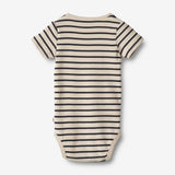 Wheat Main Body S/S Edvald | Baby Underwear/Bodies 1433 navy stripe