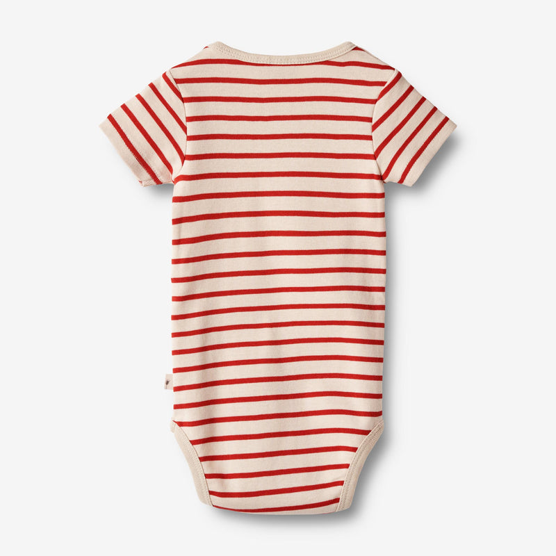 Wheat Main Body S/S Edvald | Baby Underwear/Bodies 2078 red stripe
