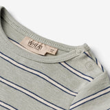 Wheat Main Body S/S Edvald Underwear/Bodies 1476 sea mist stripe