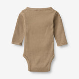 Wheat Main Body Wraparound Chia | Baby Underwear/Bodies 3238 beige rib stripe