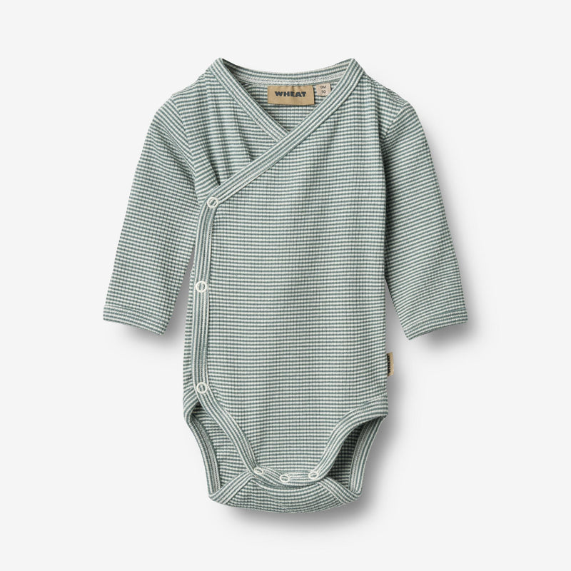 Wheat Main Body Wraparound L/S Pil Underwear/Bodies 9442 stormy sea stripe